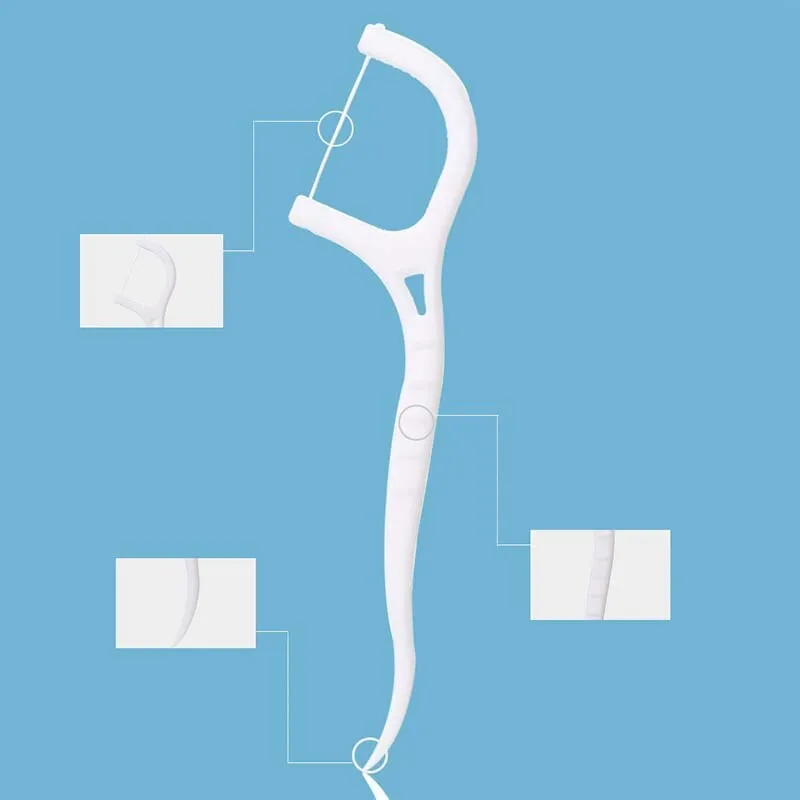 100Pcs Dental Floss Flosser Picks Toothpicks Teeth Stick Tooth Cleaning Interdental Brush Dental Floss Pick Oral Hygiene Care 0ral irrigator
