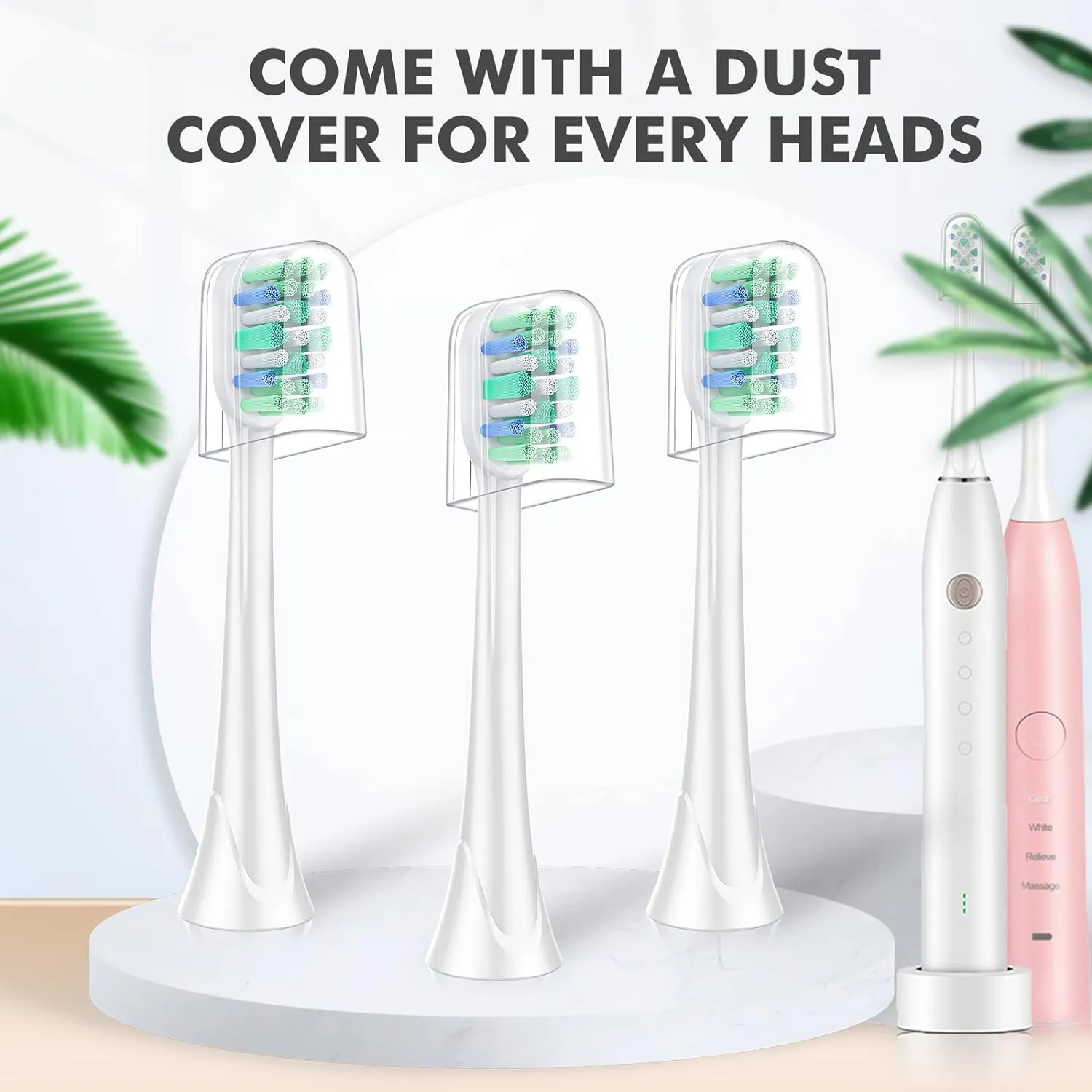 8Pcs Brush Heads for Philips Sonicare-Focused Cleaning
