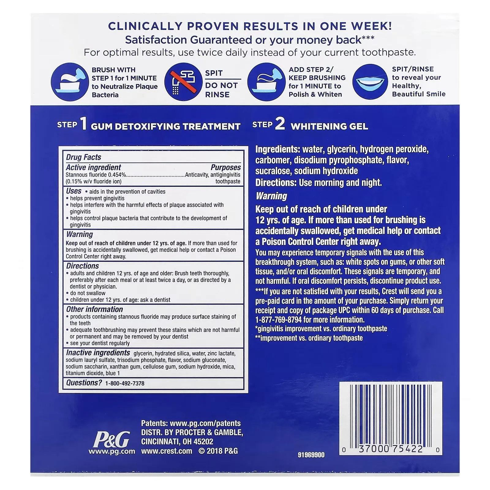 Crest Gum Detoxify Teeth Whitening Kit