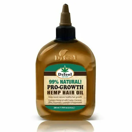 Difeel: Hemp 99% Natural Hemp Hair Oil Pro-Growth 7.75oz