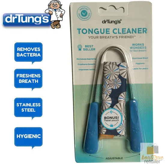 Dr Tung's TONGUE CLEANER Dental Hygiene Stainless Steel Scraper Dr. Tungs