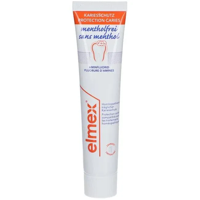 ELMEX menthol-free toothpaste with folding box