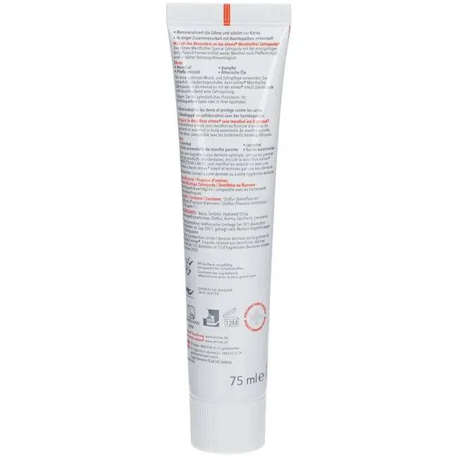 ELMEX menthol-free toothpaste with folding box