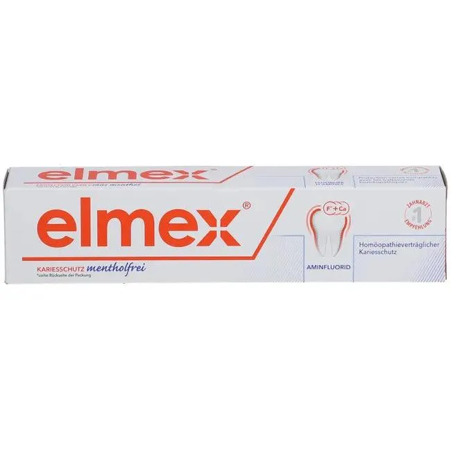 ELMEX menthol-free toothpaste with folding box