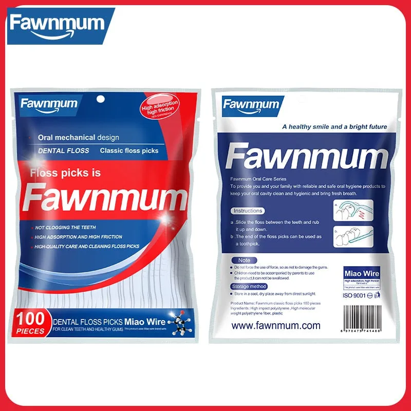 Fawnmum 50/100pcs Dental Floss Flosser Picks Toothpicks Teeth Stick Interdental Brush Tooth Cleaning Dental Floss Pick Oral Care 0ral irrigator