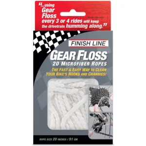 Finish Line Gear Floss Microfiber Cleaning & Detailing Ropes - Pack of 20