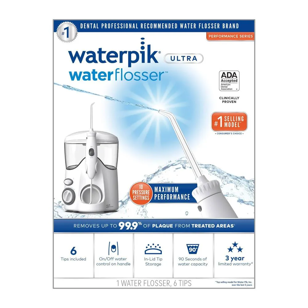 Waterpik WP-100 Ultra Countertop Water Flosser, White