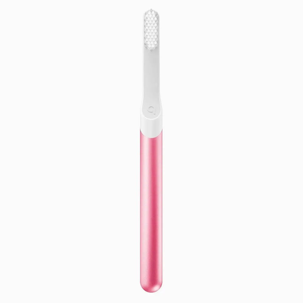 Pink quip Metal Electric Toothbrush Starter Kit with 2-Minute Timer and Travel Case