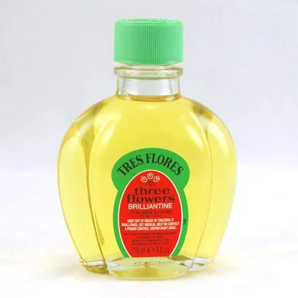 Tres Flores Brilliantine Hair Oil, 4 oz.